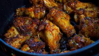 The BEST Air Fryer Baked Honey BBQ Chicken Wings EVER  Chicken Wing Recipes [upl. by Petite]