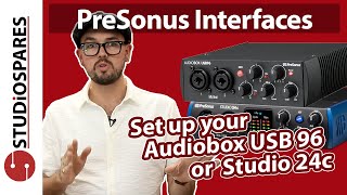 How to set up a PreSonus Audiobox USB 96 or Studio 24c [upl. by Atazroglam4]