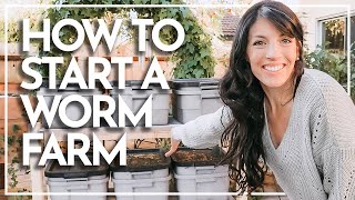 HOW TO START A WORM FARM  DIY Worm Farm  Worm Farm Setup  Hey Its a Good Life [upl. by Eeliram]