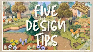 5 Design Tips to elevate your island  Animal Crossing New Horizons [upl. by Thilda]