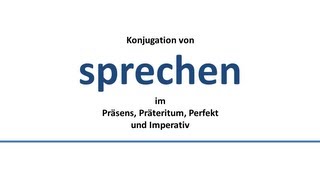 SPRECHEN  Konjugation deutscher VerbenConjugation of German verbs [upl. by Kciredec59]