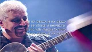 Pino Daniele quotJe se pazzoquot con testo [upl. by Gwendolyn]