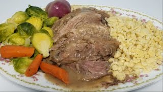 SAUERBRATEN One of THE best GERMAN meals [upl. by Ashwell479]