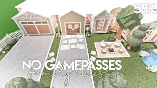 No Gamepasses Family House  Bloxburg Build [upl. by Canon]