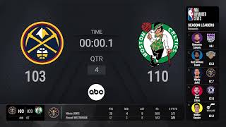 Denver Nuggets  Boston Celtics  NBA on ABC Live Scoreboard [upl. by Gnagflow]