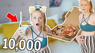 EATING 10000 CALORIES IN 24 HOURS CHALLENGE girl vs food [upl. by Alyled210]