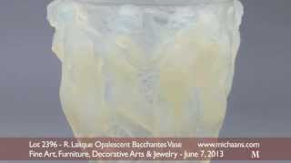 R Lalique Opalescent Bacchantes Vase [upl. by Solahcin752]