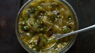 Pati Jinich  Quick Roasted Tomatillo Salsita [upl. by Derfniw153]