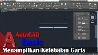 Cara Menampilkan Ketebalan Garis Autocad Tutorial Bahasa Indonesia [upl. by Rufena549]