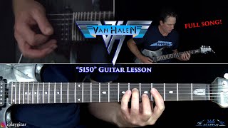 5150 Guitar Lesson FULL SONG  Van Halen [upl. by Shushan]