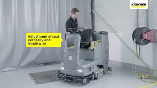 How to use the Kärcher B 110 R scrubber drier  A new generation of scrubber [upl. by Oinimreh]