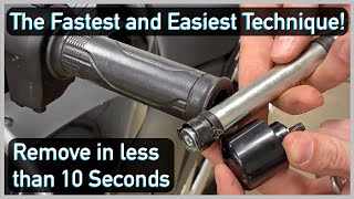 How to Remove Bar Ends from a Motorcycle Handlebar [upl. by Burg74]