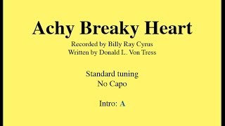 Achy Breaky Heart  Easy Guitar chords and lyrics [upl. by Atsuj]