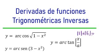 Derivadas de Funciones Trigonométricas Inversas [upl. by Marlette472]