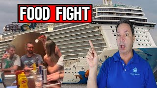 FOOD FIGHT ON NORWEGIAN CRUISE SHIP [upl. by Edualc761]