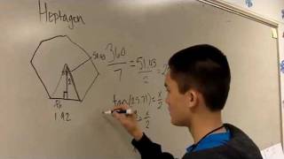 Geometry Area of a Regular Heptagon [upl. by Conlen]