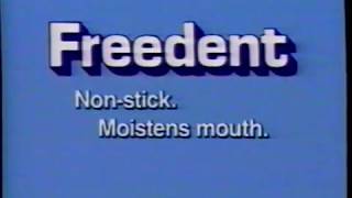 1989 Wrigleys Freedent Gum quotFreedents the onequot TV Commercial [upl. by Mathia]