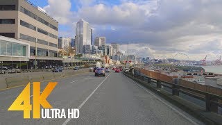 4K Seattle Streets  Car Driving Relax Video  Washington State USA [upl. by Ayek]