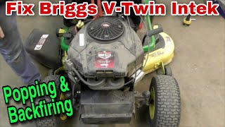 Briggs VTwin Intek Popping and Backfiring Fix It Camshaft Replacement [upl. by Pepper]