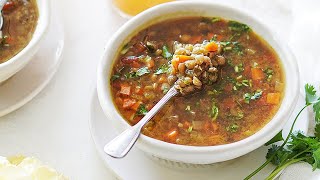 Mexican Lentil Soup Sopa De Lentejas [upl. by Ecenaj]