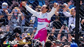 Indy 500 Helio Castroneves wins Indianapolis 500 becomes fourtime winner  Motorsports on NBC [upl. by Tanaka]