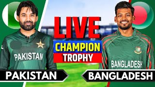 Pakistan vs Bangladesh Match 9  Live Cricket Match Today  PAK vs BAN  Champions Trophy  Preview [upl. by Suirred]