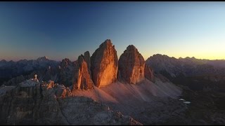 Flying on the Dolomites  4K Video 3 Zinnen  2 45quot [upl. by Eva]