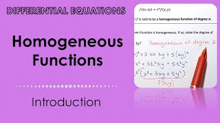 Homogeneous Functions [upl. by Malik]