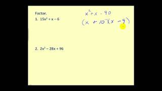 Factoring Trinomials Using BottomsUp [upl. by Domel]