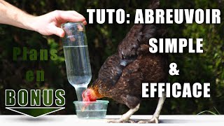 🤩 Comment faire un ABREUVOIR A POULES  Voici le plus facile il est GRATUIT  TUTO Bricosoluce [upl. by Carlile]