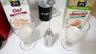 Oat Milk vs Almond Milk part 2 Frothing Test [upl. by Janina]