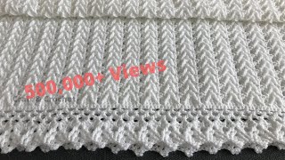 Easy crochet baby blanket craft amp crochet blanket pattern amp border 4525 [upl. by Krystyna420]