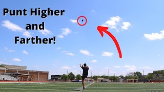 How to punt a football HIGHER and FARTHER [upl. by Wisnicki]