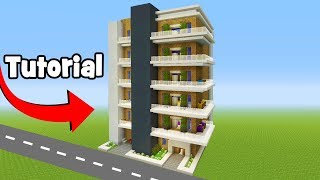 Minecraft Tutorial How To Make A Modern Apartment Building quotCity Tutorialquot [upl. by Lipson]