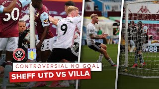 Controversial Hawkeye VAR No Goal All Angles  Sheffield United Vs Aston Villa  Premier League [upl. by Lad]