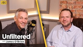 Gary Lineker interview on football refugees amp politics  Unfiltered with James O’Brien 16 [upl. by Ondrea]