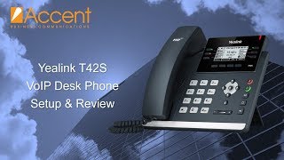 Yealink T42S Setup  VoIP Phone Review amp Config [upl. by Draw]