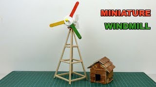 How to make Miniature Windmill DIY  Crafts ideas [upl. by Eeliah]