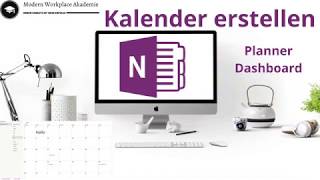 Planner Dashboard OneNote Kalender erstellen 📚  OneNote Tutorial [upl. by Nepil]