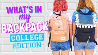 What’s in My Backpack COLLEGE Edition  Back to School 2019 [upl. by Vacuva581]