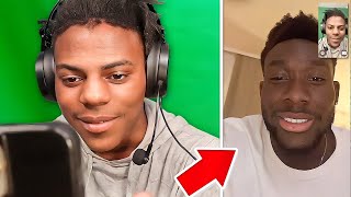 iShowSpeed FACETIMES Alphonso Davies Anthony Davis [upl. by Rehtul]