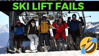 Funny SKI Lift Fails [upl. by Onida]