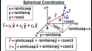 Physics Ch 671 Advanced EampM Review Vectors 73 of 113 Spherical Coordinates [upl. by Katharine]