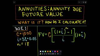 ❖ Annuities  Annuity Due  Finding Future Value ❖ [upl. by Belamy108]