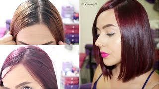 Como Pintarse el Pelo en Casa VIOLETA  Karomakeup [upl. by Odlanyar]