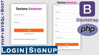 Registration and login forms in PHP with MYSQL and Bootstrap  Responsive  Hindi [upl. by Sclar]