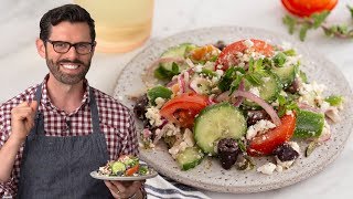 Easy Greek Salad Recipe [upl. by Eemyaj]