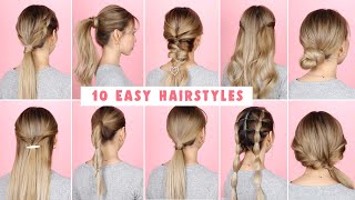 10 Easy Hairstyles for Long Hair [upl. by Lightman]