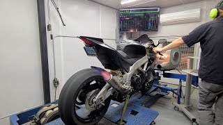 RSV4 SC Project CRT  Dyno Run  Race ECU [upl. by Aisel707]