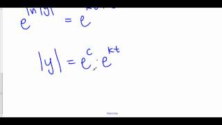 Solving the Differential Equation dydt  ky [upl. by Ainer]